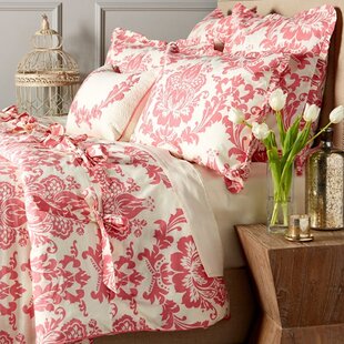 AMITY HOME Dylan Traditional Cotton Percale Damask Duvet Cover