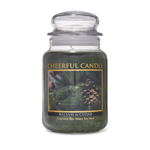 A CHEERFUL CANDLE LLC Balsam And Cedar Scented Jar Candle