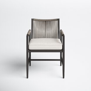 JOSS & MAIN Esme Outdoor Dining Armchair with Cushion