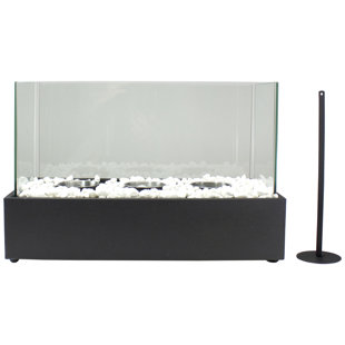 NORTHLIGHT SEASONAL 17.75" Bio Ethanol Ventless Portable Tabletop Triple Fireplace with Flame Guard