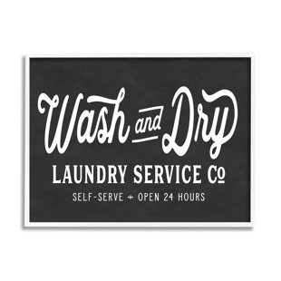 STUPELL INDUSTRIES " Wash And Dry Laundry Service Co. Vintage Store " by Lettered And Lined