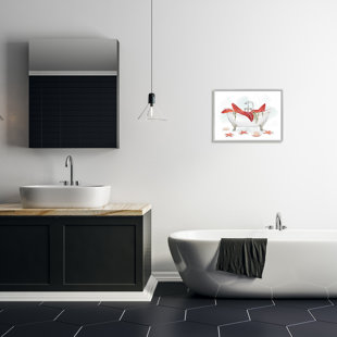 STUPELL INDUSTRIES " Large Red Starfish Ocean Inspired Claw Bath Tub " by Ziwei Li