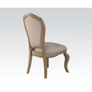 COLOURTREE Chelmsford Fabric Upholstered Queen Anne Back Side Chair in Beige (Set of 2)