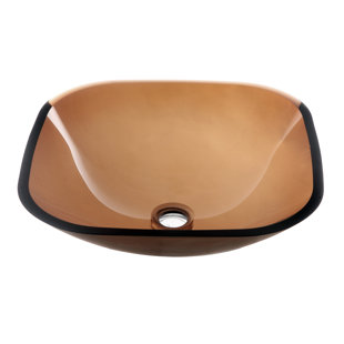 Dawn USA 16.25'' Glass Square Bathroom Sink