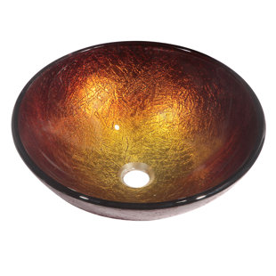 DAWN USA Tempered Glass Circular Vessel Bathroom Sink