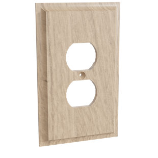 DESIGNS OF DISTINCTION® FURNITURE FINDINGS No Subject 2 - Gang Single Outlet Standard Wall Plate