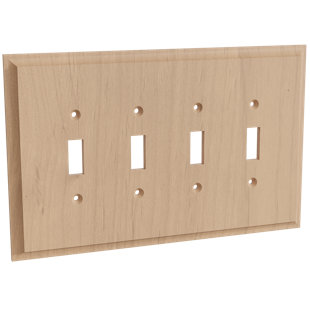 DESIGNS OF DISTINCTION® FURNITURE FINDINGS No Subject 4 - Gang Quadruple Switch Standard Wall Plate