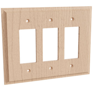 DESIGNS OF DISTINCTION® FURNITURE FINDINGS No Subject 3 - Gang Triple Rocker Standard Wall Plate