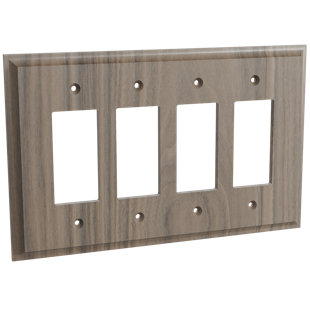 DESIGNS OF DISTINCTION® FURNITURE FINDINGS No Subject 4 - Gang Quadruple Rocker Standard Wall Plate