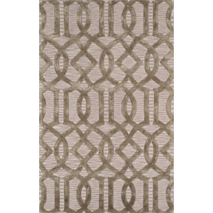 PASARGAD Hand Tufted Viscose Geometric Rug