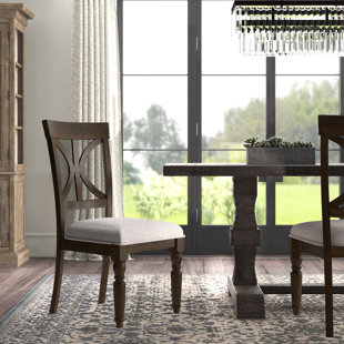 GREYLEIGH™ Darien Cross Back Side Chair in Driftwood Charcoal/Gray (Set of 2)
