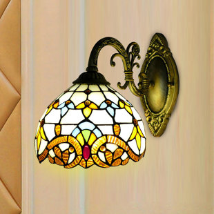 JOYDING 7.9" Tiffany Style Wall Sconce Art Decor