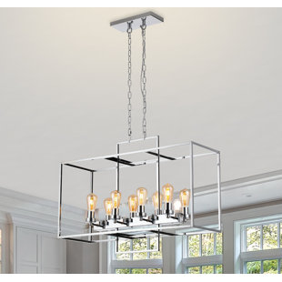 DECOMUST 8 - Light Chrome Kitchen Island Pendant