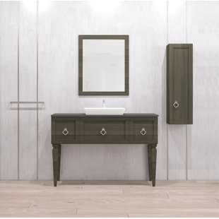 BAGNOLAND Violet 48" Free Standing Single Bathroom Vanity With Vessel Sink