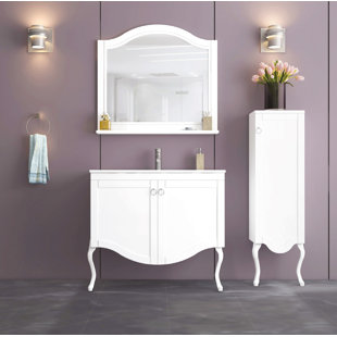 BAGNOLAND 40" W x 20" D x 35" H Single Bathroom Vanity