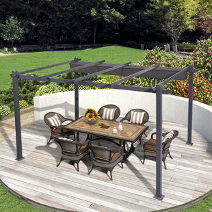 Summerbella 12 Ft. W X 10 Ft. D Metal Pergola With Canopy