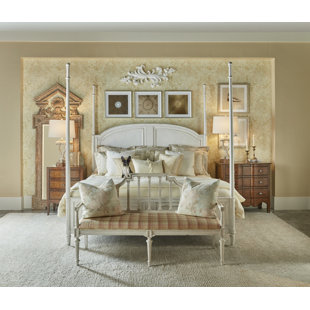 THEODORE ALEXANDER Tavel King Solid Wood Four Poster Bed