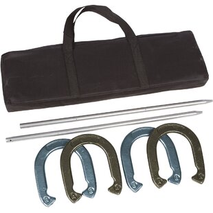 Trademark Innovations Horseshoes with Carrying Case (Set of 2)