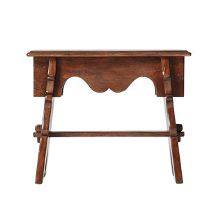 THEODORE ALEXANDER Castle Bromwich Solid Wood Accent Stool