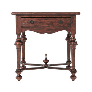 THEODORE ALEXANDER Castle Bromwich Solid Wood End Table with Storage
