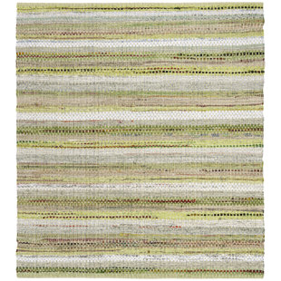 AUGUST GROVE® Vesey Hand Knotted Cotton Striped Rug