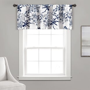 LUSH DECOR Botanical Garden Floral Tailored 52'' W Window Valance