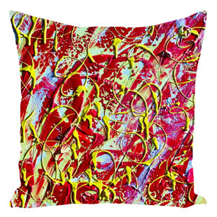 MOTLEY EYE Collis Abstract Reversible Throw Pillow