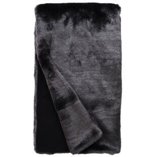 DONNA SALYER'S FABULOUS-FURS Couture Collection Faux Fur Throw Graphite Mink