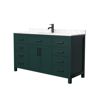 WYNDHAM COLLECTION Beckett 60" Freestanding Single Bathroom Vanity with Cultured Marble Top