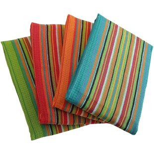 PREP & SAVOUR Fiesta Towels Cotton Stripe Jacquard Dish Cloth Kitchen Towel