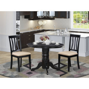 DOVECOVE Gallatin Rubberwood Pedestal Dining Set