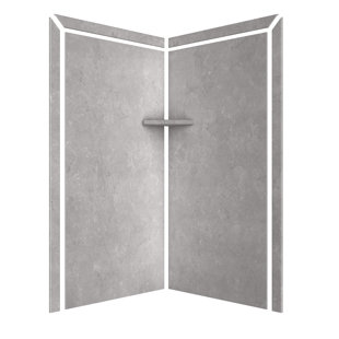 FlexStone Splendor 40"W x 40"D x 80"H Corner Shower Surround