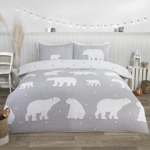 ALPEN HOME Polar Bear Family Festive Duvet Cover Set