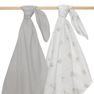 LIVING TEXTILES CO. Gray Muslin Swaddle (Set of 2)