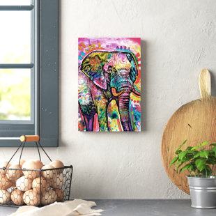 LANGLEY STREET Elephant II by Dean Russo - Painting on Canvas
