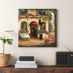 BEACHCREST HOME Leinwandbild Centro Piazza Cafe von Ruane Manning