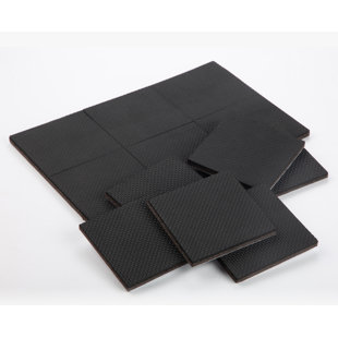 BI-COMFER Non Slip Furniture Pads - Premium 12 Pcs 3"*3" Chair Leg Protectors For Hardwood Floors - Self Adhesive Rubber Feet (Set of 12)