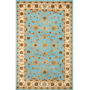 NULOOM Dorcas Turquoise Area Rug
