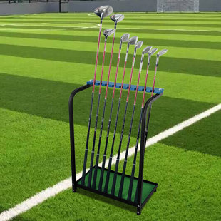 JOYDING Golf Club Stand Storage Metal Golf Putter Rack For 9 Clubs