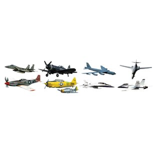 WALLHOGS Military Aircraft Military Non-Wall Damaging Wall Decal