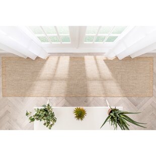 Well Woven Medusa Odin Solid Color Striped Border Indoor/Outdoor Ivory Flatweave Rug