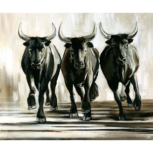 CHELSEA ART STUDIO " Running Bulls "