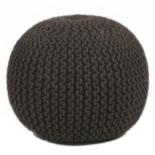 DOVECOVE 16" Wide Round Pouf Ottoman