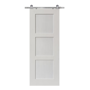 BARNDOORZ Solid + Manufactured Wood Matte without Installation Hardware Kit Barn Door