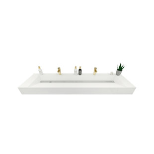 JADE BATH Jessica 71'' Double Bathroom Vanity Top with Sink
