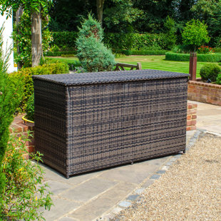 Sol 27 Outdoor Maison 166cm W 925L Water Resistant Wicker Deck Box