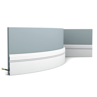 ORAC DECOR 1/2 in D x 4-1/4 in W x 78-3/4 in L Primed White Flexible Polyurethane Baseboard Moulding