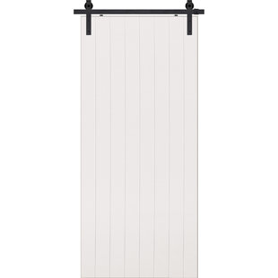BARNDOORZ Solid + Manufactured Wood Matte without Installation Hardware Kit Barn Door