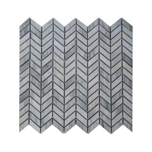 SYMPLE STUFF Prestyn 1" x 2" Marble Mosaic Floor Tile