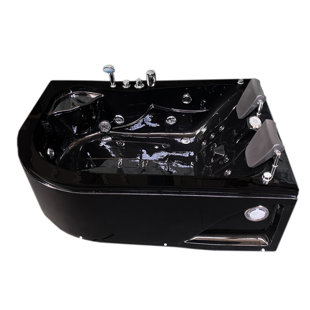 SIMBA USA INC Whirlpool Bathtub Hot Tub Massage Black Varadero + Heater 2 Persons Hydrotherapy